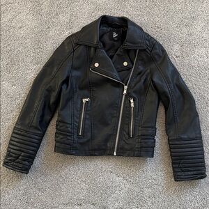 Art Class Black Leather Moto Jacket